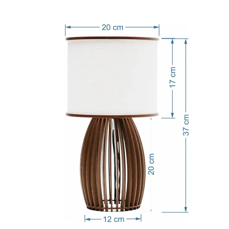 Abajur Para Quarto Cúpula de Linho - Ilúmine Decor