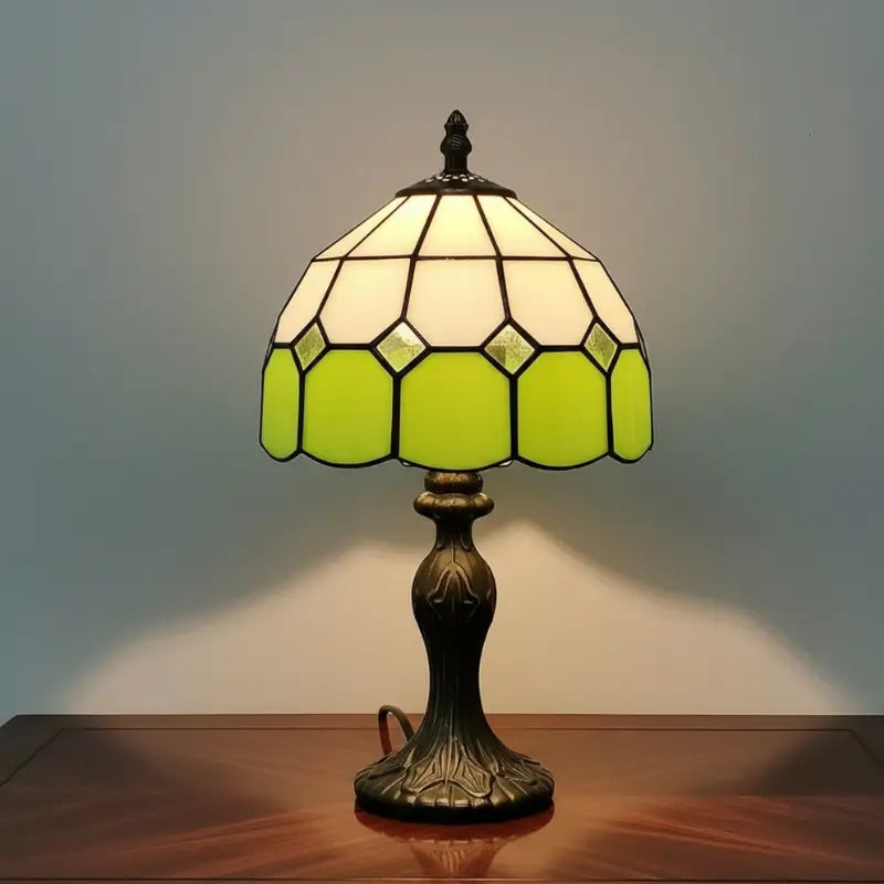 Abajur de Mesa Premium Vidro e Metal Estilo Tiffany Nórdico - Ilúmine Decor