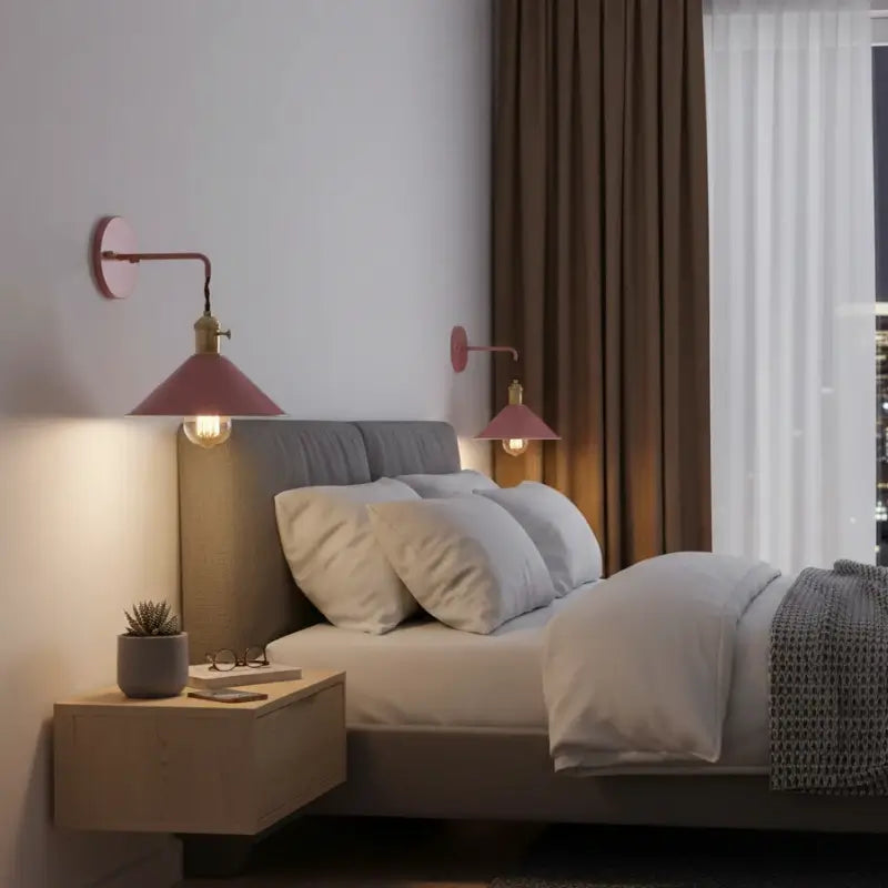 Arandela de Parede Industrial Macarrons Com Lâmpada - Ilúmine Decor