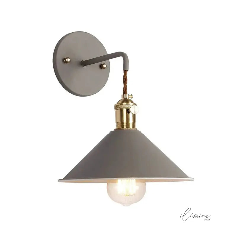 Arandela de Parede Industrial Macarrons Com Lâmpada - Ilúmine Decor