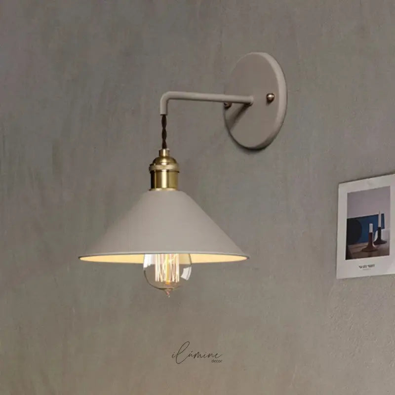 Arandela de Parede Industrial Macarrons Com Lâmpada - Ilúmine Decor