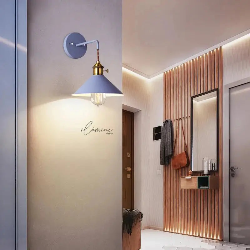 Arandela de Parede Industrial Macarrons Com Lâmpada - Ilúmine Decor