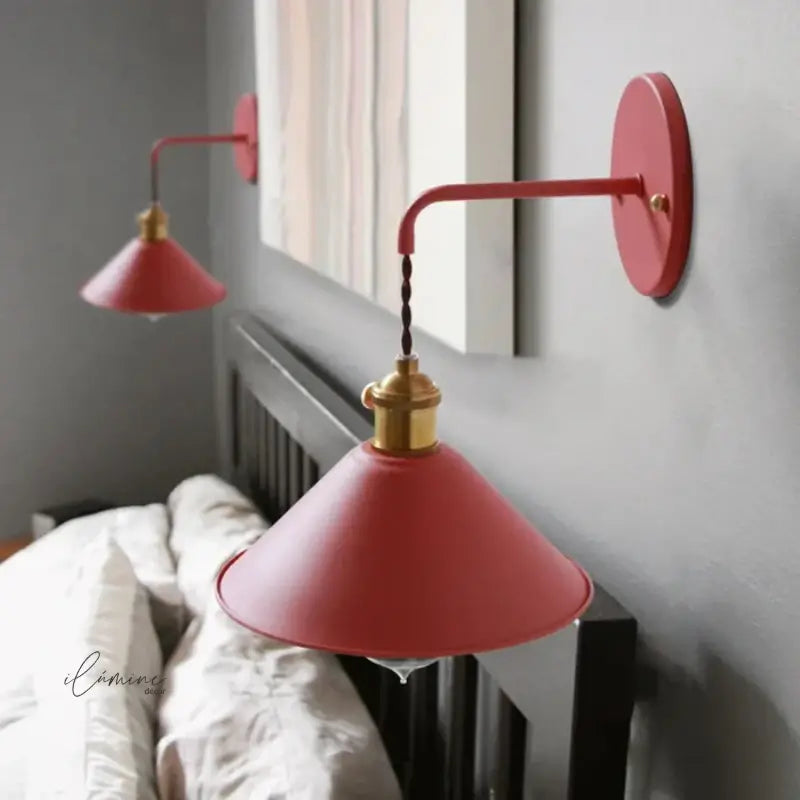 Arandela de Parede Industrial Macarrons Com Lâmpada - Ilúmine Decor