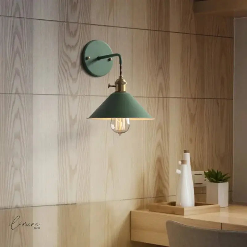 Arandela de Parede Industrial Macarrons Com Lâmpada - Ilúmine Decor
