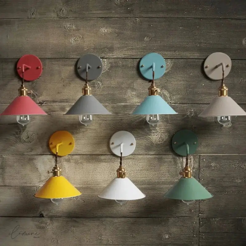 Arandela de Parede Industrial Macarrons Com Lâmpada - Ilúmine Decor