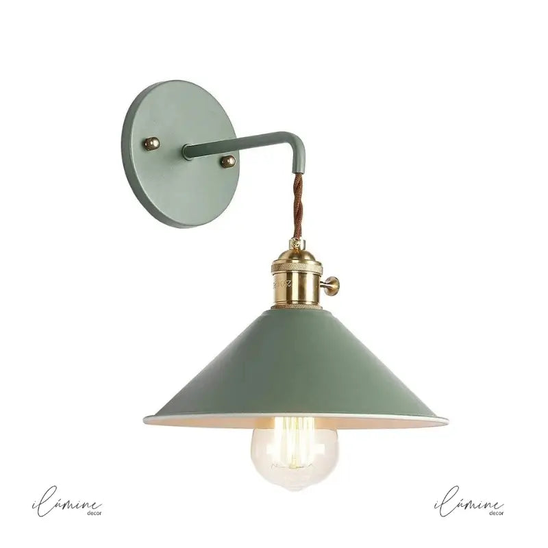 Arandela de Parede Industrial Macarrons Com Lâmpada - Ilúmine Decor