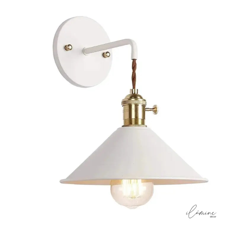 Arandela de Parede Industrial Macarrons Com Lâmpada - Ilúmine Decor