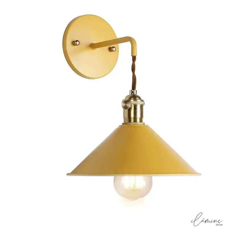 Arandela de Parede Industrial Macarrons Com Lâmpada - Ilúmine Decor