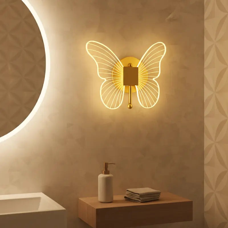 Arandela de Parede Borboleta Sofisticada - Ilúmine Decor