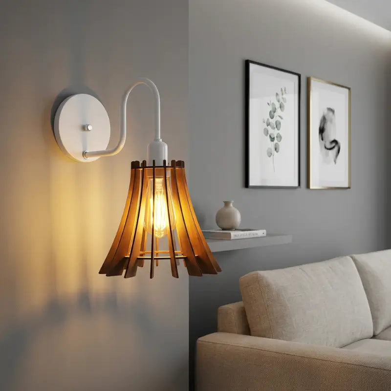 Arandela de Parede Cúpula Tulipa para Quarto - Ilúmine Decor