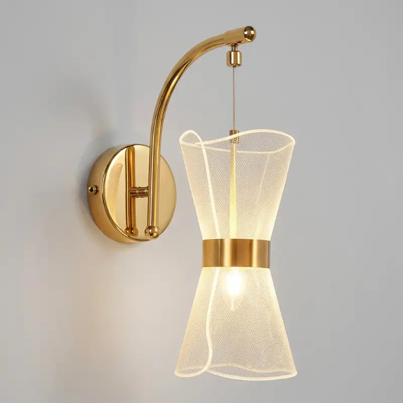 Arandela de Parede Dourada 3 Cores de Luz Bivolt - Ilúmine Decor