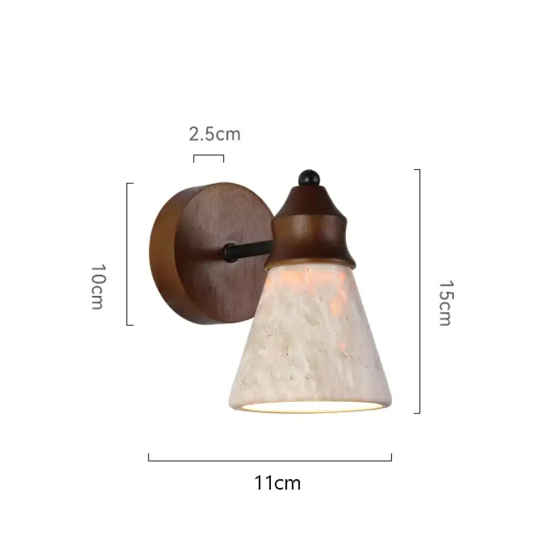 Arandela de Parede Estilo Japonês Pedra Natural - Ilúmine Decor