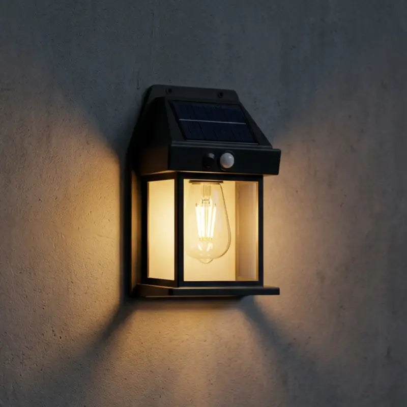 Arandela de Parede Externa Solar LED com Sensor de Movimento - Ilúmine Decor