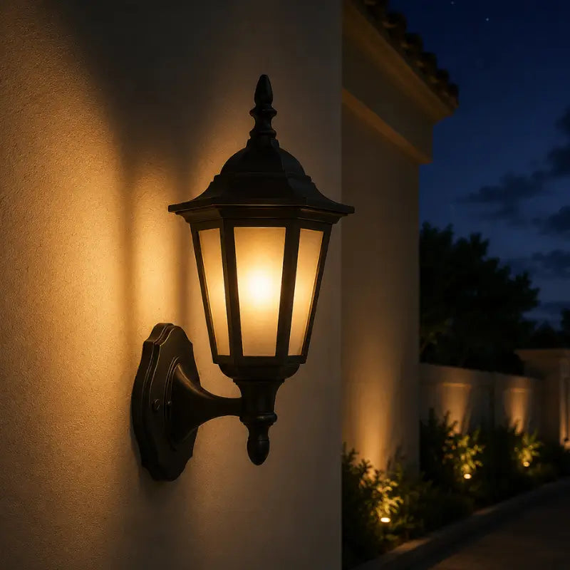 Arandela de Parede Externa Vintage Sextavada para Jardim - Ilúmine Decor