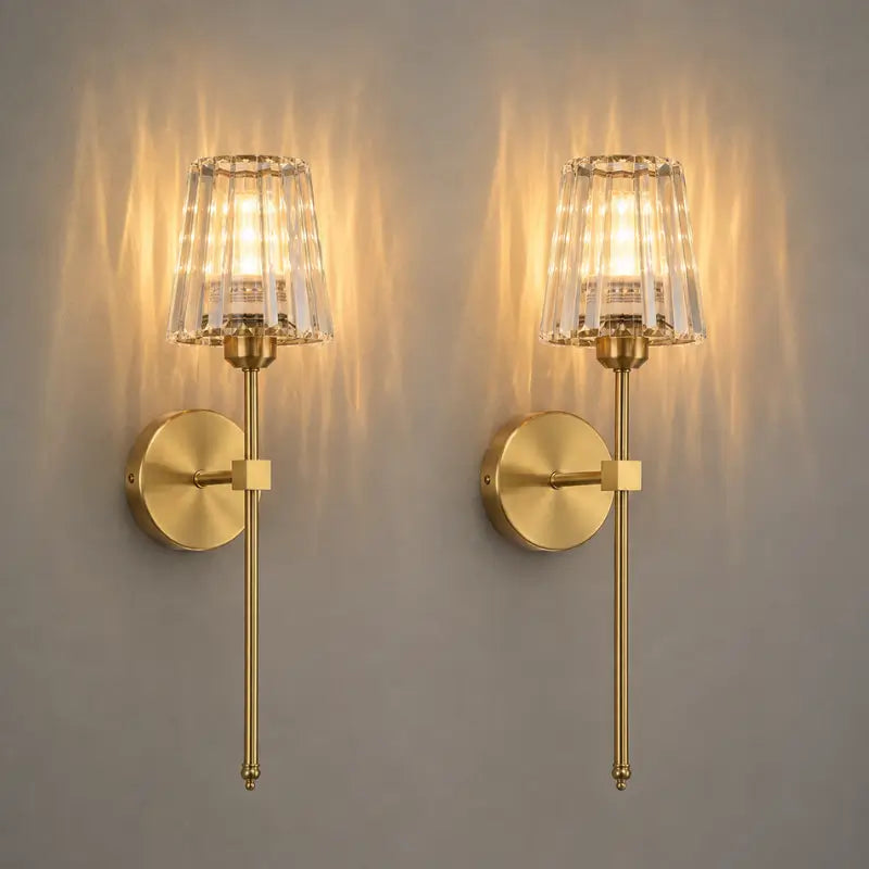 Arandela de Parede Nórdica em Cristal para Cabeceira - Ilúmine Decor