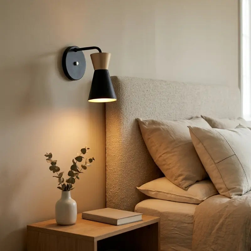 Arandela de Parede Retrô Alumínio para Quarto - Ilúmine Decor