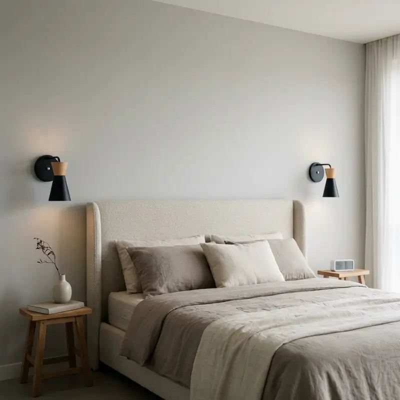 Arandela de Parede Retrô Alumínio para Quarto - Ilúmine Decor