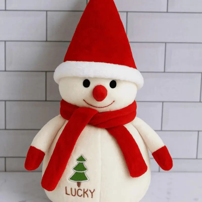 Boneco de Neve de Pelúcia Decoração de Nata - Ilúmine Decor