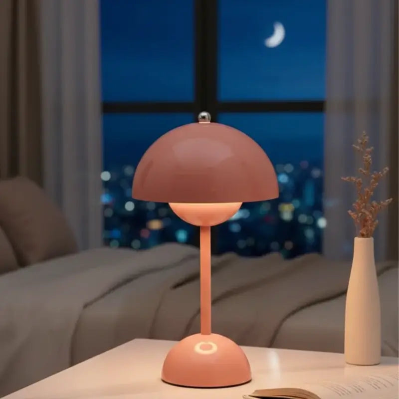 Luminária de Mesa Decorativa Cogumelo sem Fio - Ilúmine Decor
