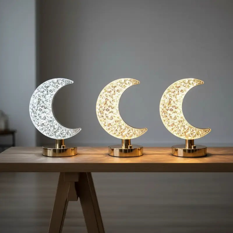 Luminária de Mesa Decorativa LED 3D Lua Estrela - Ilúmine Decor