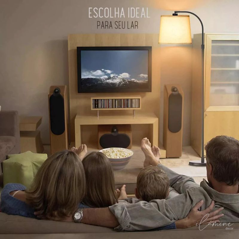 Luminária de Chão Dimerizável com 3 Níveis de Iluminação - Ilúmine Decor