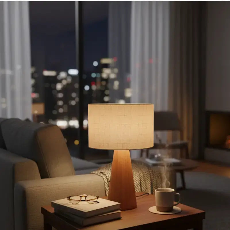 Abajur de Mesa Wodeen Contemporânea - Ilúmine Decor