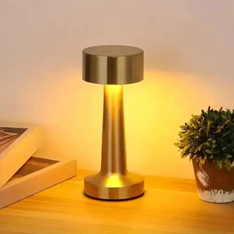 Luminária de Mesa Retrô LED Sem Fio Recarregável