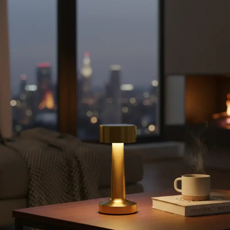 Luminária de Mesa Retrô LED Sem Fio Recarregável - Ilúmine Decor