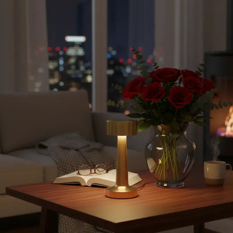 Luminária de Mesa Retrô LED Sem Fio Recarregável - Ilúmine Decor