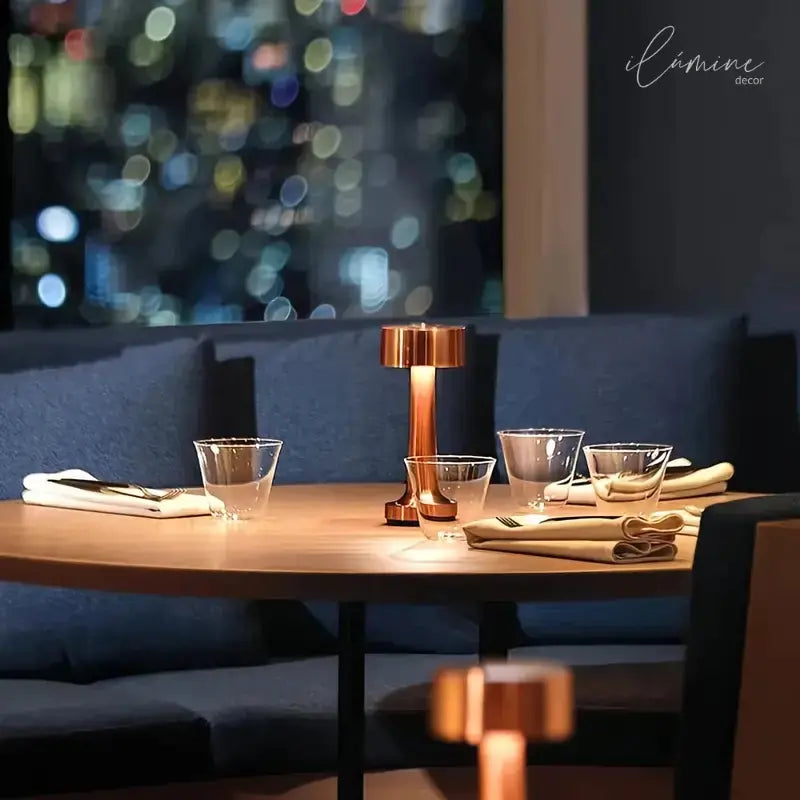 Luminária de Mesa Retrô LED Sem Fio Recarregável - Ilúmine Decor