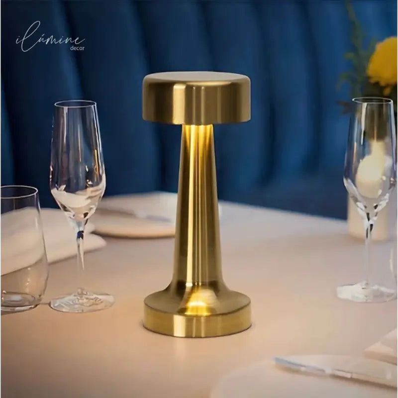 Luminária de Mesa Retrô LED Sem Fio Recarregável - Ilúmine Decor