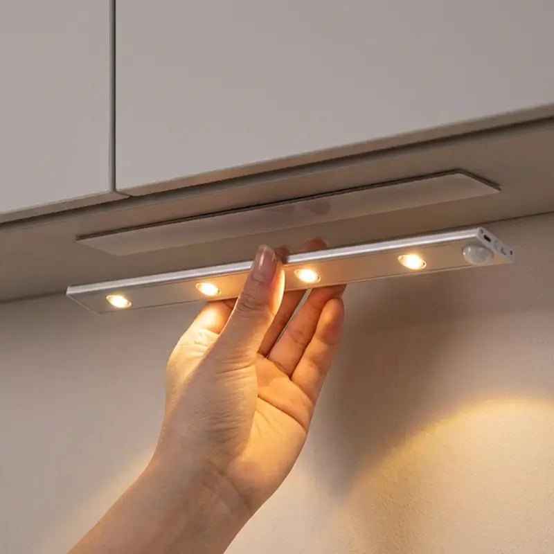 Luminária LED com Sensor de Movimento Recarregável USB 3 Cores luz - Ilúmine Decor