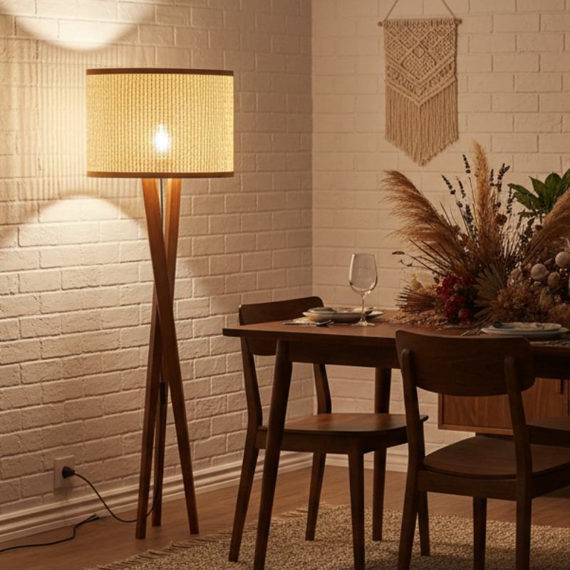 Luminária de Chão Cúpula Indiana Sofisticada - Ilúmine Decor