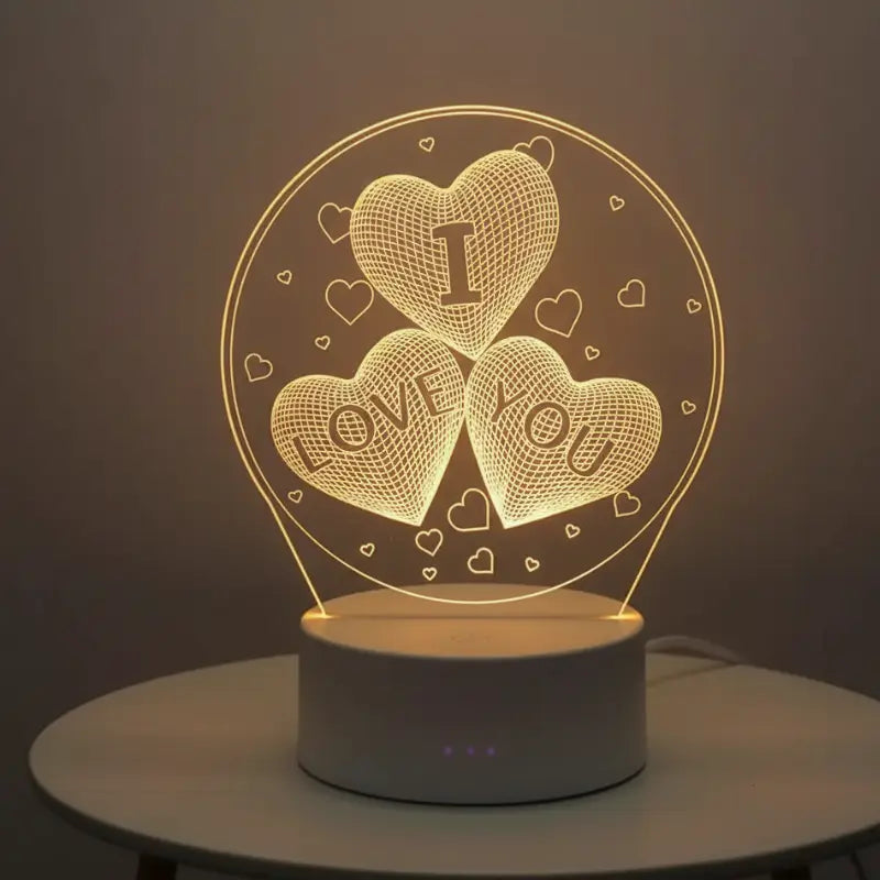 Luminária de Mesa Decorativa LED 3D Criativa Decorativa - Ilúmine Decor