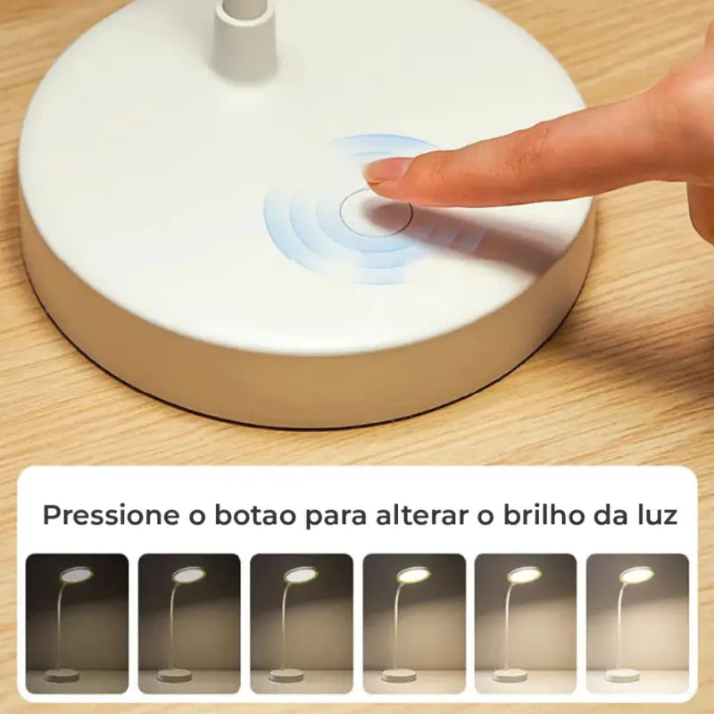 Luminária de Mesa Decorativa LED Flexível Touch - Ilúmine Decor