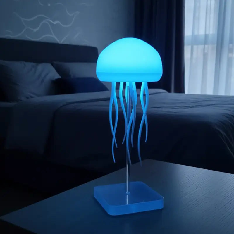 Luminária de Mesa Decorativa LED RGB Água-Viva Recarregável - Ilúmine Decor