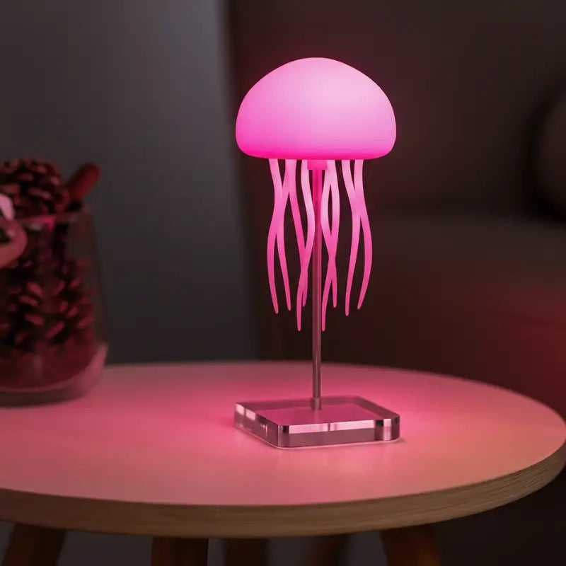 Luminária de Mesa Decorativa LED RGB Água-Viva Recarregável - Ilúmine Decor