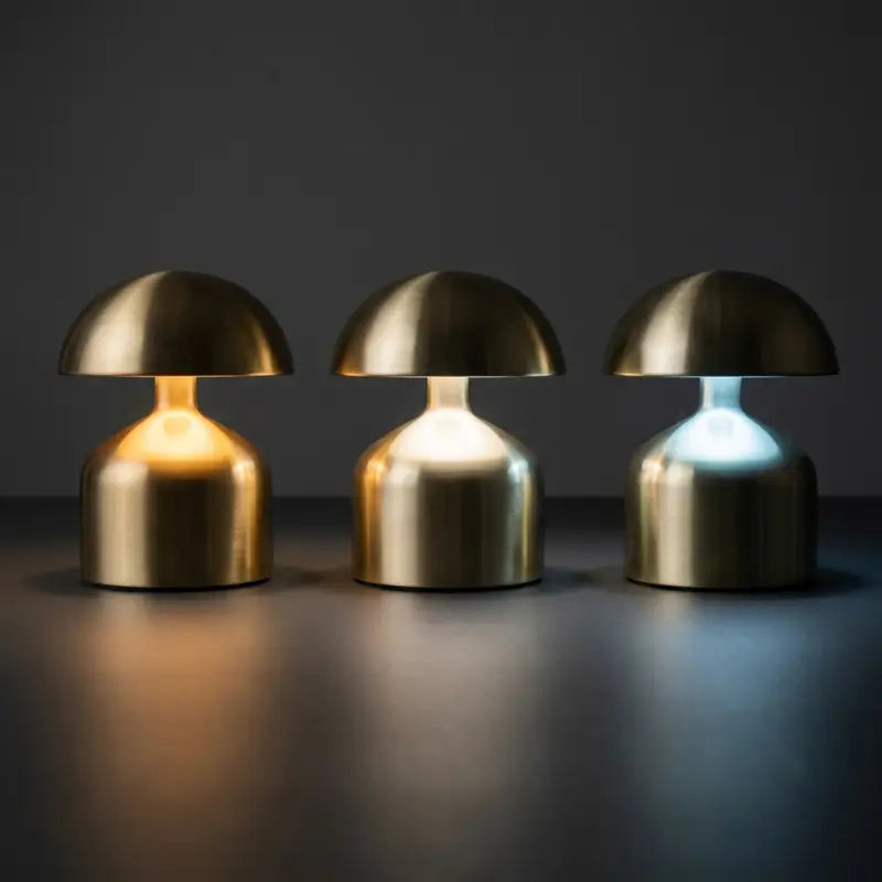 Luminária de Mesa Decorativa Moderna sem fio 3 Cores Dimerizável - Ilúmine Decor
