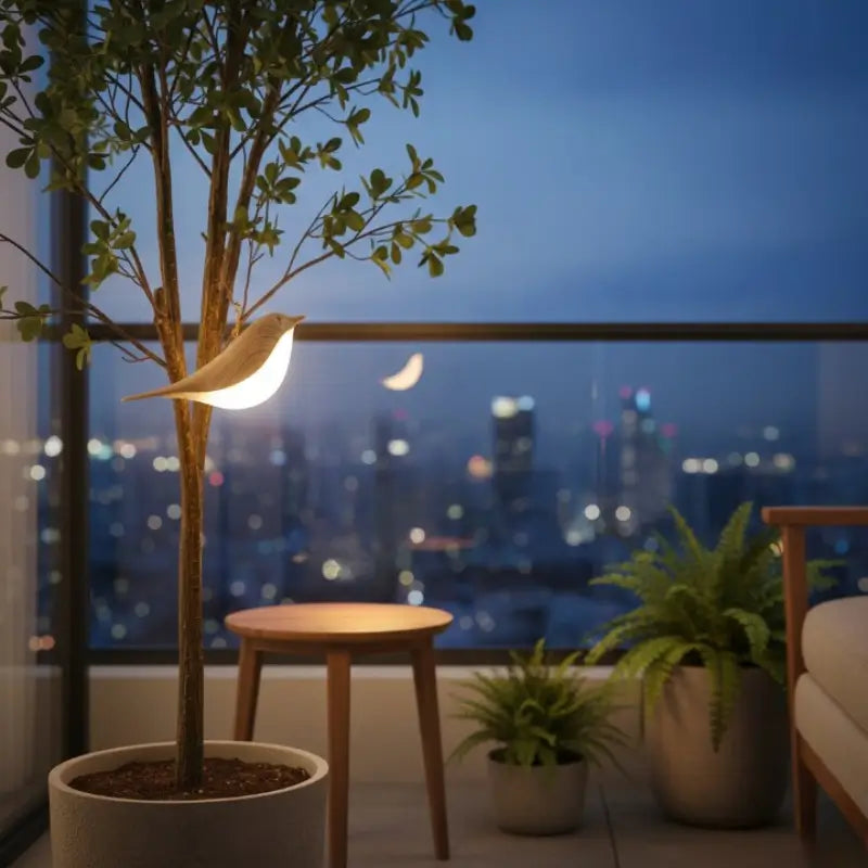 Luminária de Mesa Decorativa Passarinho LED 3 Tons de Luz - Ilúmine Decor