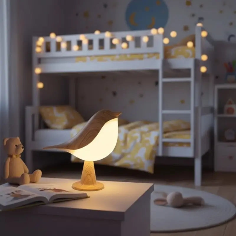 Luminária de Mesa Decorativa Passarinho LED 3 Tons de Luz - Ilúmine Decor