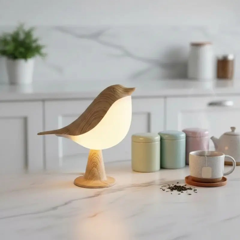 Luminária de Mesa Decorativa Passarinho LED 3 Tons de Luz - Ilúmine Decor