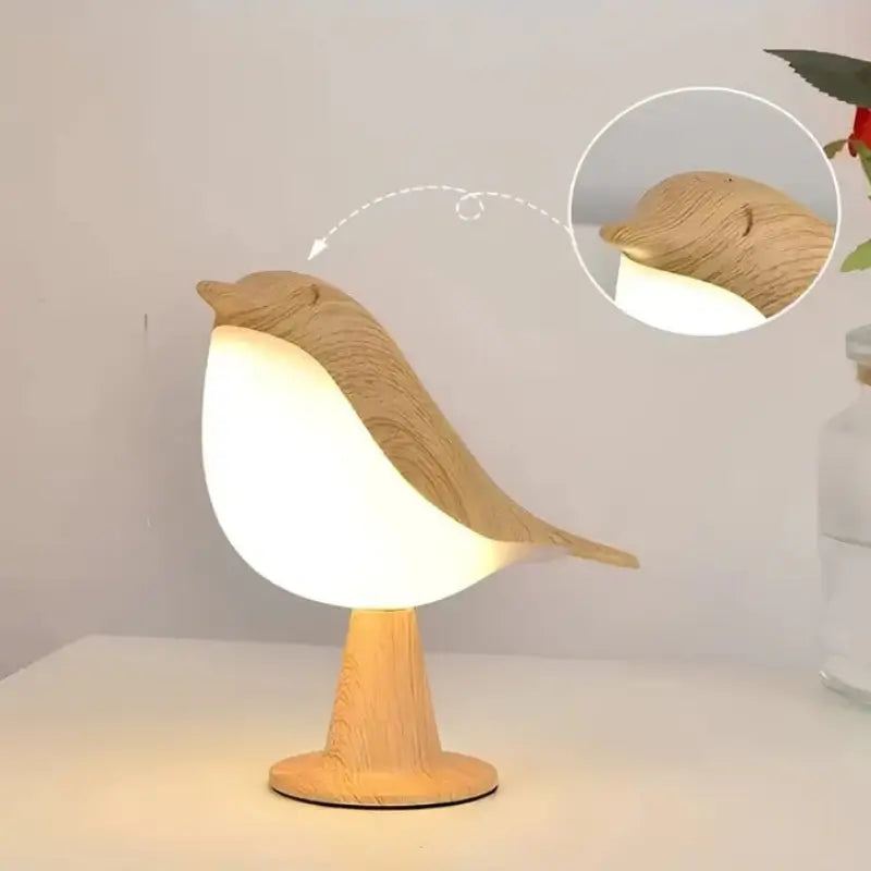 Luminária de Mesa Decorativa Passarinho LED 3 Tons de Luz - Ilúmine Decor