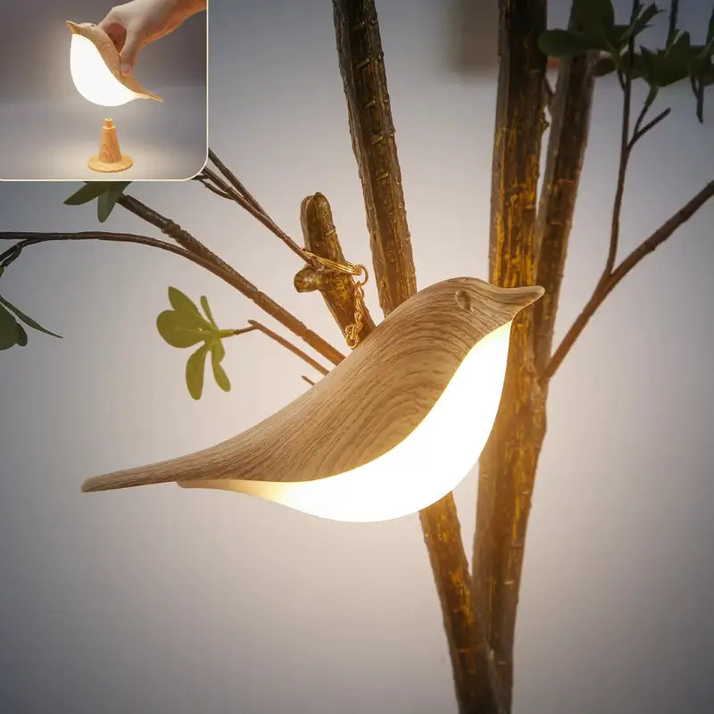 Luminária de Mesa Decorativa Passarinho LED 3 Tons de Luz - Ilúmine Decor