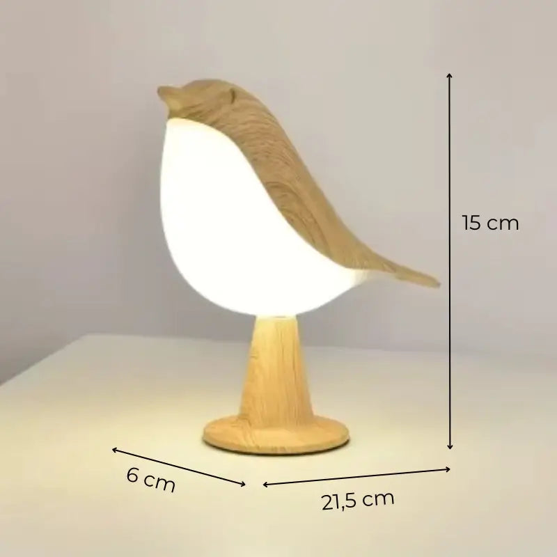 Luminária de Mesa Decorativa Passarinho LED 3 Tons de Luz - Ilúmine Decor