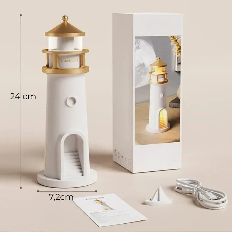 Luminária de Mesa Decorativa Projetor Luar LED com Controle Remoto - Ilúmine decor