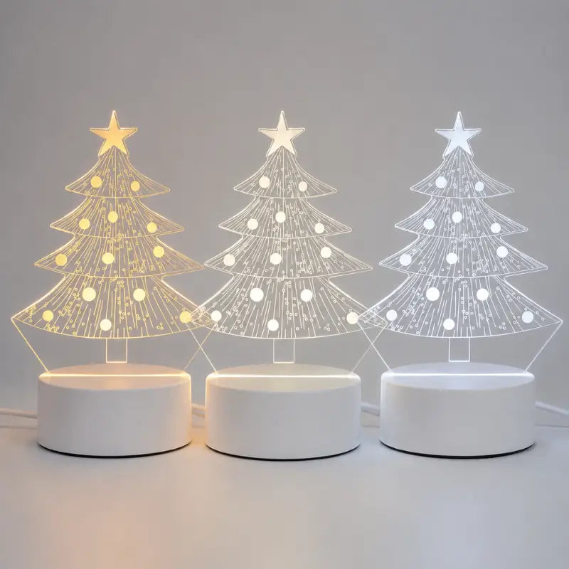 Luminária de Mesa LED 3D Árvore de Natal - Ilúmine Decor