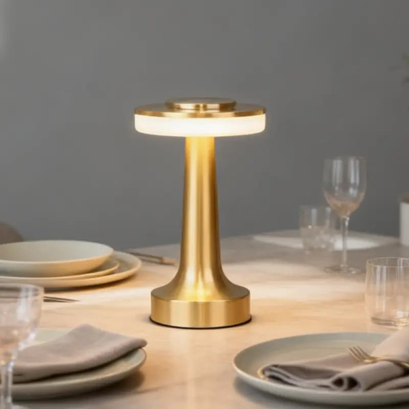 Luminária de Mesa LED Retrô Touch Recarregável Dimerizável - Ilúmine Decor