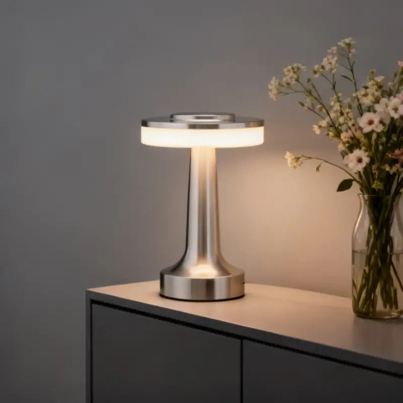 Luminária de Mesa LED Retrô Touch Recarregável Dimerizável - Ilúmine Decor