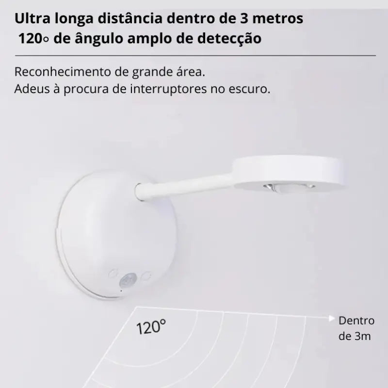 Luminária de Parede LED com Sensor de Movimento Sem Fio Recarregável - Ilúmine Decor