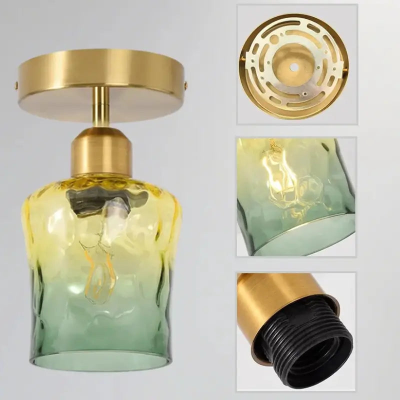 Luminária de Teto Nórdica em Vidro Retrô - Ilúmine Decor